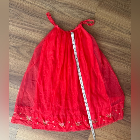 Vintage 1960’s Vanity Fair Floral Embroidered Babydoll Nightgown Red Size XS - Picture 14 of 14